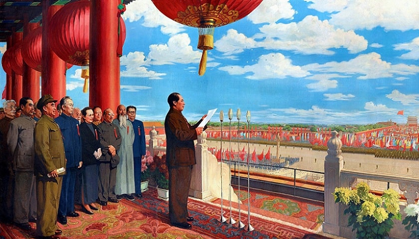 Obra: "A Cerimônia de Fundação da Nação" (1953), Dong Xiwen (1914 - 1973).