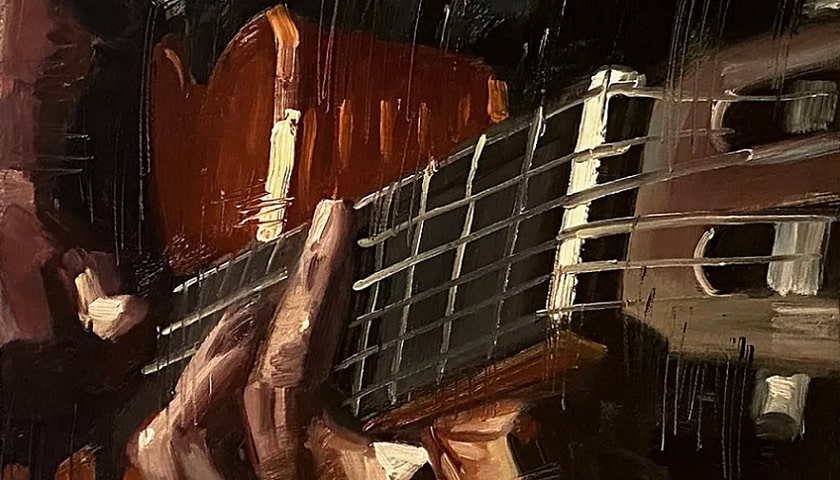 Obra: "Guitar Sound" (2023), de Paul Cheng.