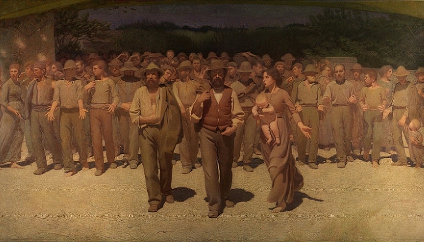 Obra: "O quarto Estado" (1901), de Giuseppe Pellizza da Volpedo (1868 - 1907).