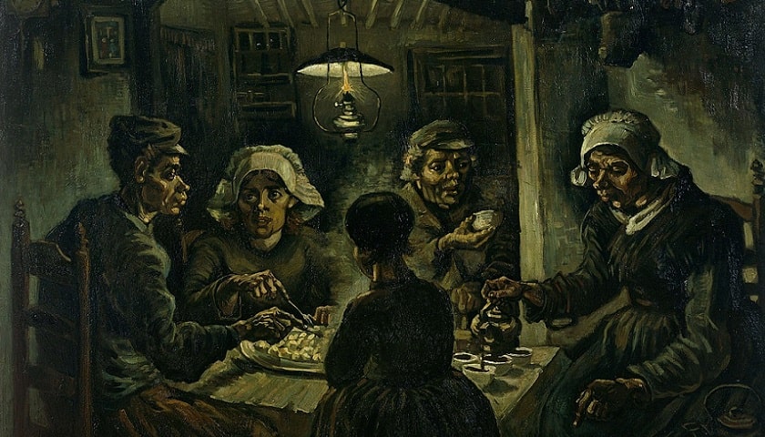 Obra: "Os comedores de batata" (1885), de Vincent van Gogh (1853 - 1890).