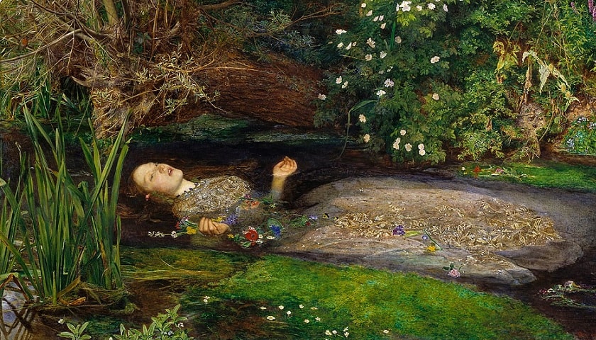 Obra: "Ophelia" (1851 - 1852), de John Everett Millais (1829 - 1896).