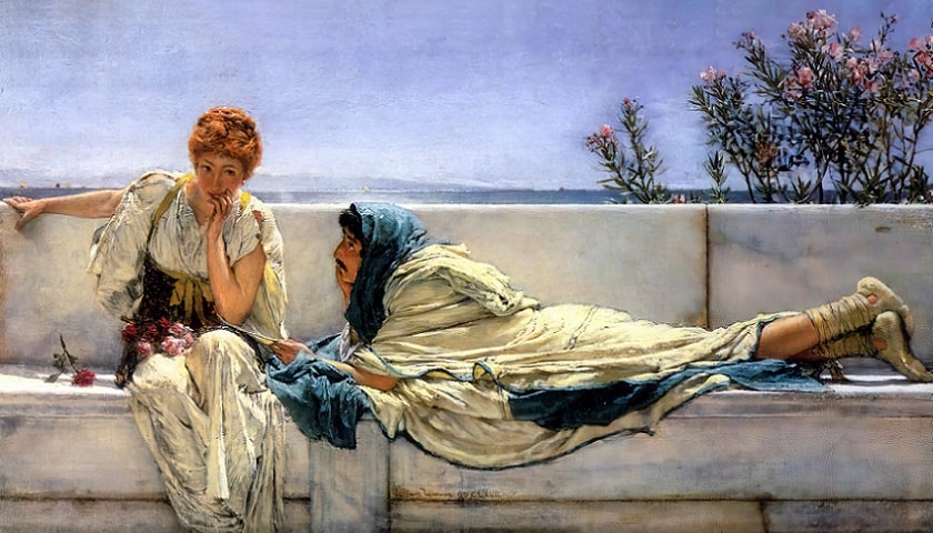 Obra: "Suplicando" (1876), de Sir Lawrence Alma-Tadema (1836 - 1912).