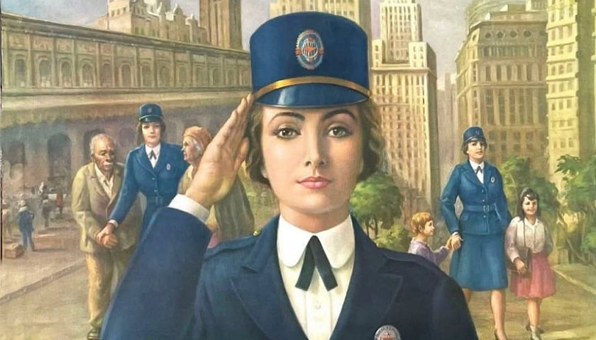 Pintura encomendada em 1966 ao pintor Edmundo Migliaccio (1903–1983) pela Polícia Feminina de São Paulo.