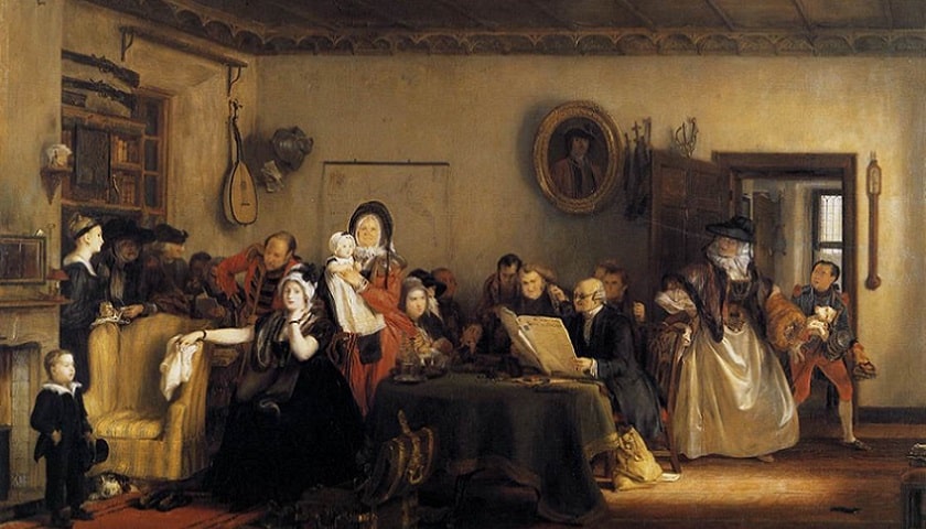 Obra: "Reading the Will" (1820), por David Wilkie (1785 - 1841).