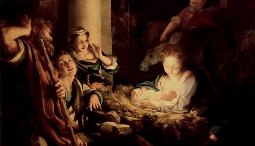 Recorte da obra: "Natividade" (1529 – 1530), de Antônio da Correggio (1489 - 1534).