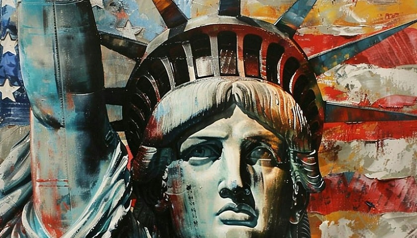 Recorte da obra: "Estátua da Liberdade - New York", por ThatWorksMedia.