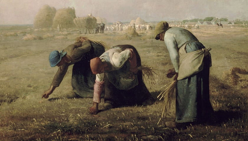 Recorte da obra: "As Respigadoras" (1857), de Jean-François Millet (1814-1875).