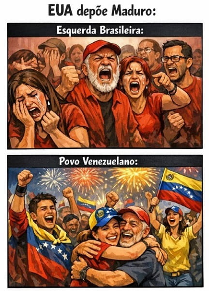 Maduro e Trump - venezuelanos e esquerdistas