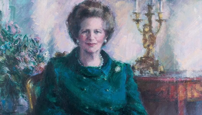 Obra: "Margaret Thatcher" (1990), de Anne H. Mackintosh (1944–2014).