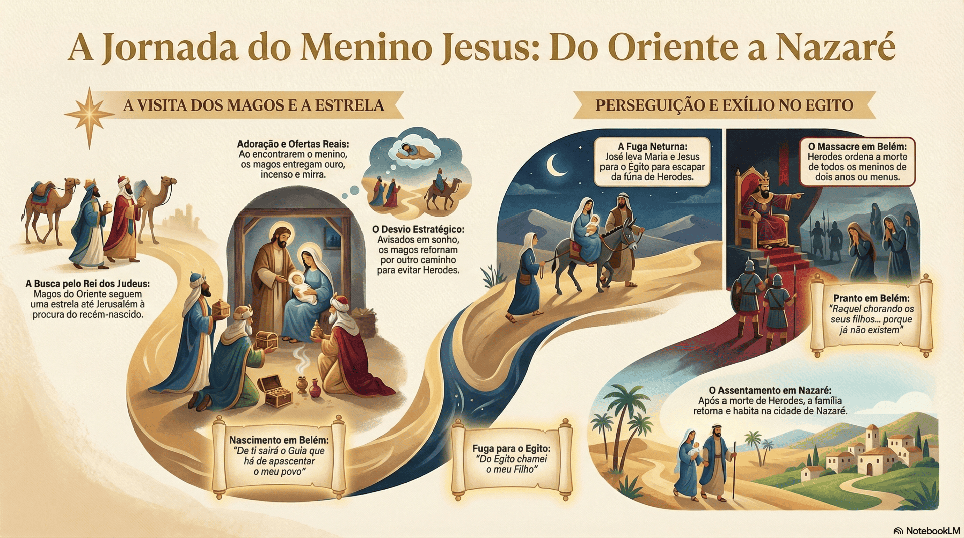 A jornada do Menino Jesus: do Oriente a Nazaré