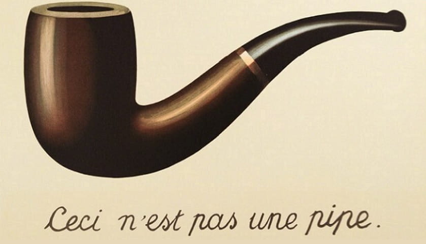 Recorte da obra: "A traição das imagens" (1929), de René Magritte (1898-1967).