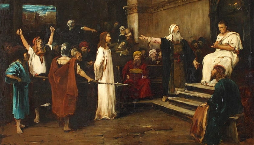 Recorte da obra: "Cristo perante Pilatos" (1881), de Mihály. Munkácsy (1844–1900).