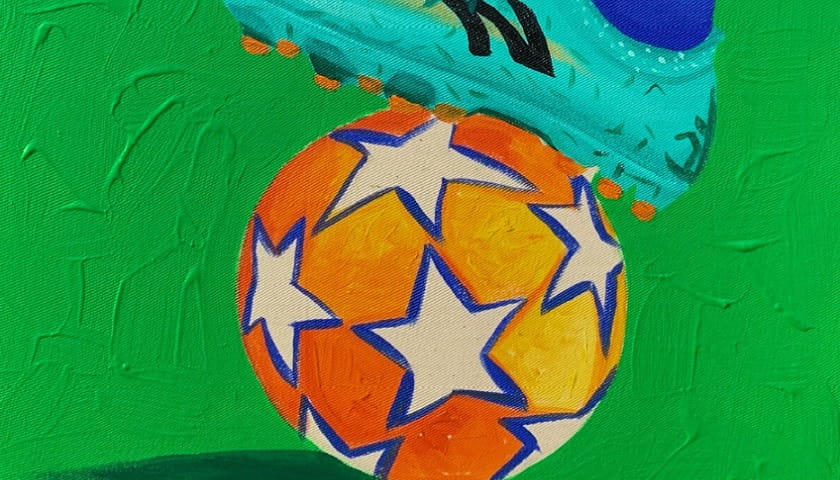 Recorte da obra: "Futebol" (2026), de Elijah Oyinkansola Olanase.