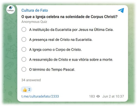 O que a Igreja celebra na solenidade de Corpus Christi?