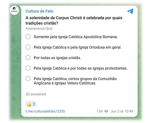 A solenidade de Corpus Christi é celebrada por quais tradições cristãs?