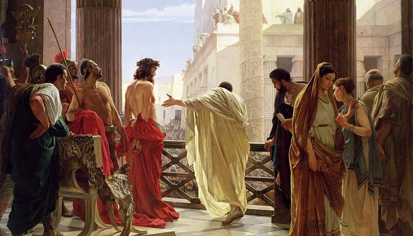 Recorte da obra: "Ecce Homo" (1821–1891), por Antonio Ciseri (1821–1891).