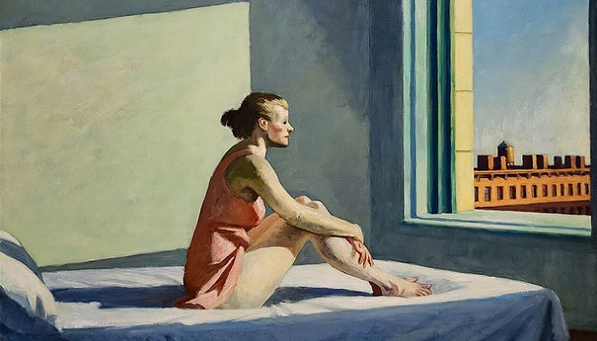 Recorte da obra: "Morning Sun" (1952), de Edward Hopper (1882-1967).