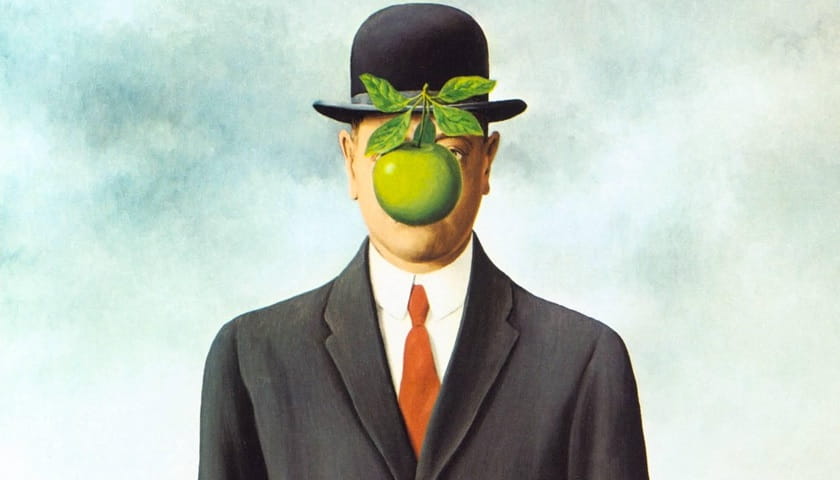 Recorte da obra: "O Filho de Homem" (1964), de René Magritte (1898-1967).