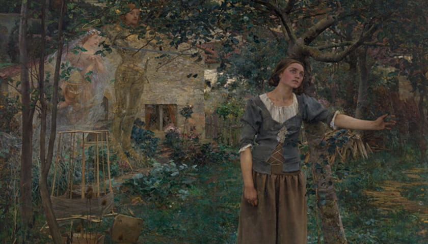 Recorte da obra: "Joana d'Arc" (1879), de Jules Bastien-Lepage (1848-1884).