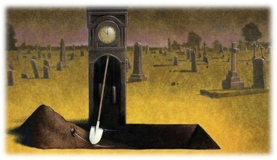 Recorte da obra: “O tempo”, criada pelo desenhista e pintor polaco Paweł Kuczyński.