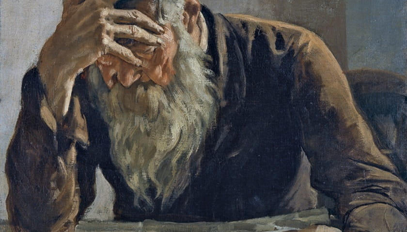 Recorte da obra "The Reader" (c. 1885), de Ferdinand Hodler (1853-1918).